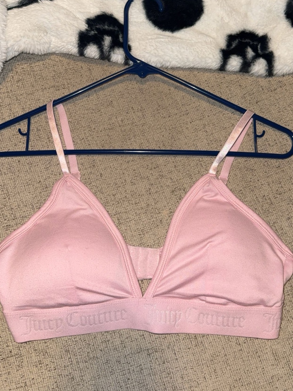 Juicy Couture Pastel Pink Wireless Bralette with Logo Band